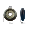 چرخ هرزگرد قطر داخلی 6mm، قطر خارجی 27mm و عرض 8.5mm با بلبرینگ