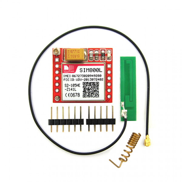 ماژول GSM چهار باند SIM800L با قابلیت GPRS / GSM / SMS به همراه آنتن ...