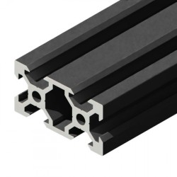 پروفیل آلومینیومی شیاردار 40*20 آنودایز مشکی (V-SLOT)