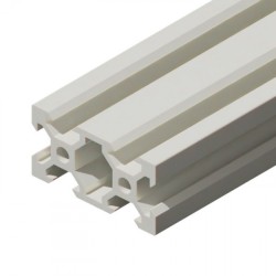 پروفیل آلومینیومی شیاردار 40*20 آنودایز نقره ای (V-SLOT) 