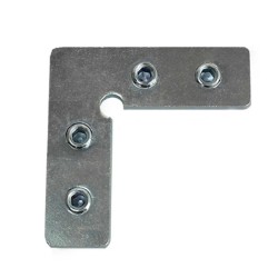 نبشی مخفی فولادی 90 درجه شیار 8