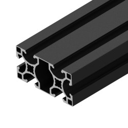 پروفیل آلومینیومی شیاردار 80*40 سبک آنودایز مشکی