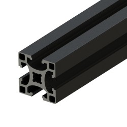 پروفیل آلومینیومی شیاردار 40*40 سنگین آنودایز مشکی