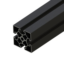 پروفیل آلومینیومی شیاردار 60*60 سبک آنودایز مشکی